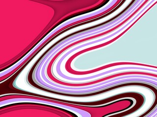 Pink green blue waves abstract background with lines