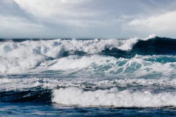 Blue Ocean Waves on rough sea
