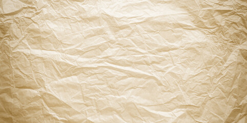 Thin, crumpled, white paper. Parchment blank sheet, grunge fn.