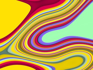 Yellow pink fluid design, abstract colorful background with circles