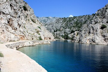 the lovely, blue Zavratnica bay near Jablanac, Croatia