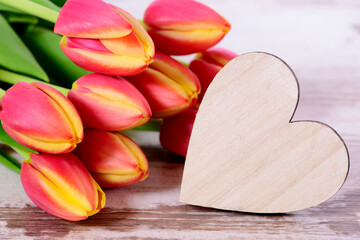 Romantic Bouquet with Spring Flowers