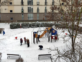 résidence sous la neige