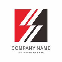 Monogram Letter S Geometric Square Business Company Stock Vector Logo Design Template