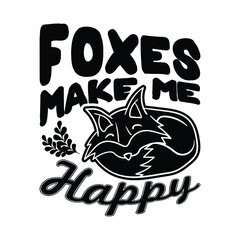 Funny Quote Fox text and illustration