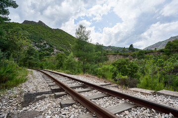 Obraz premium Famous Diakopto railway near Kalavrita,Greece