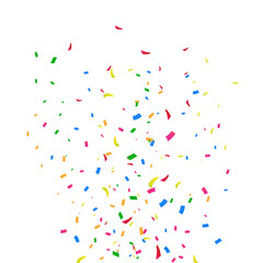 colorful confetti on white background EPS10