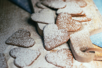 Heart shaped cookies for valentine's day