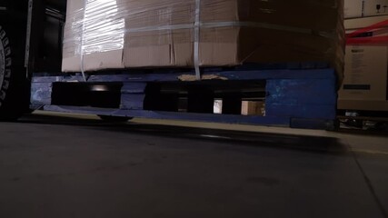 Cargo handling at the warehouse complex.