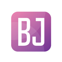 BJ Letter Logo Design With Simple style