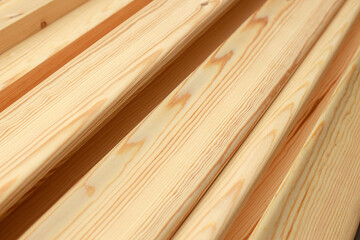 Polished wooden boards close-up. This is a smooth noble wood in full screen. Background or screen saver for advertising woodworking and carpentry shop