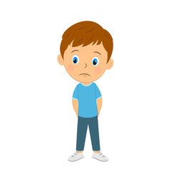 cute cartoon boy epresses bore,sad