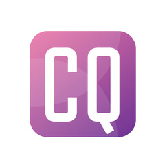 CQ Letter Logo Design With Simple style