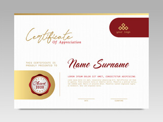 Modern Design Certificate. Certificate template awards diploma background vector modern design simple elegant and luxurious elegant. layout horizontal in A4 size