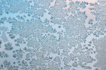 Abstract frosty pattern on glass, background texture