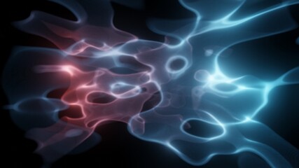 Abstract colorful gradient smoke background illustration. 3D rendering smoke with soft shape illustration.