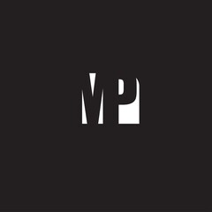 logo letter Initial MP, m p for branding identity