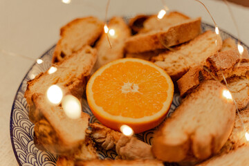 biscuits and orange
