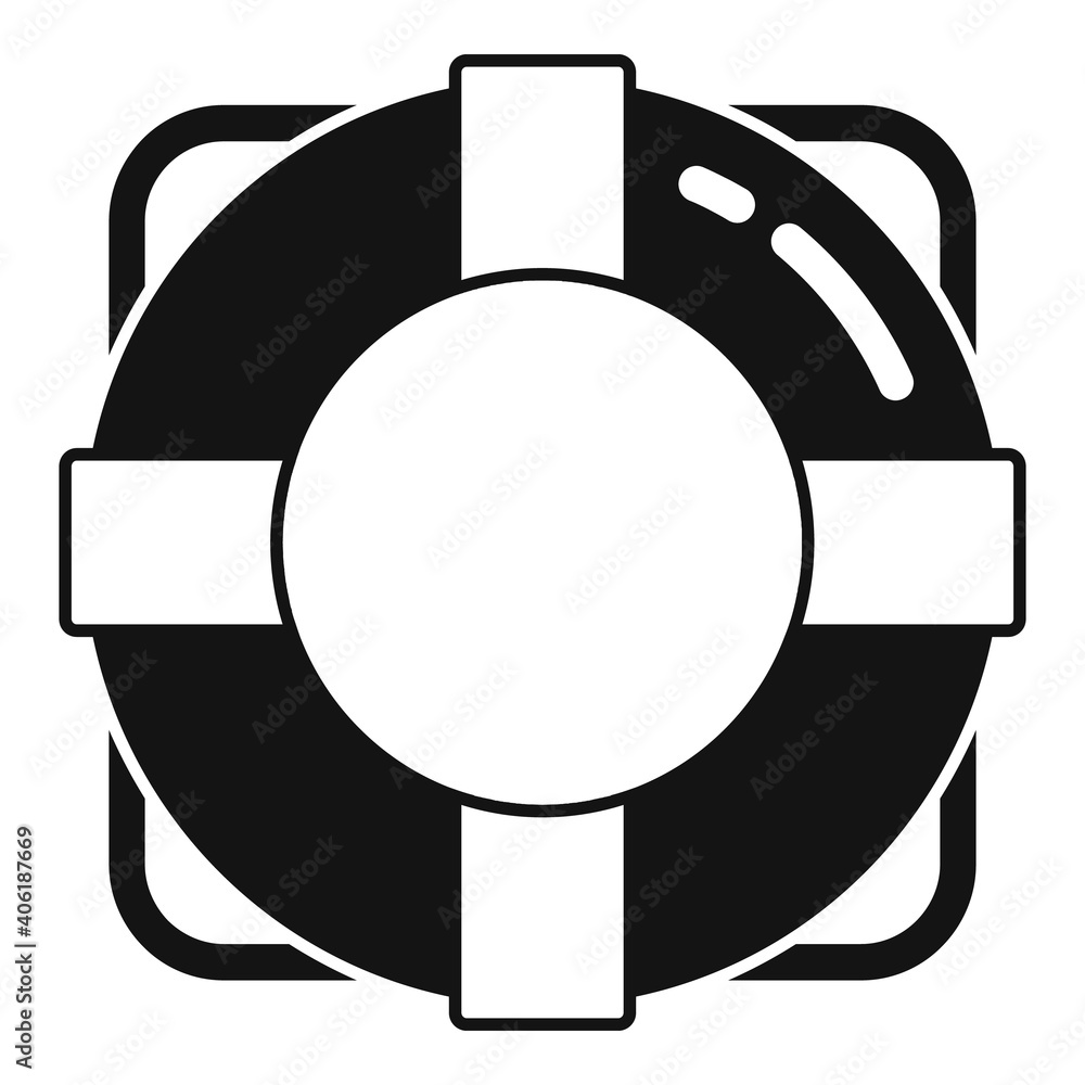 Poster guard lifebouy icon. simple illustration of guard lifebouy vector icon for web design isolated on wh