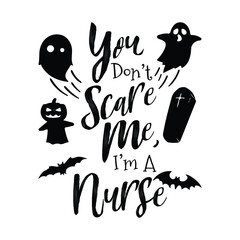 Obraz premium Funny Quote Nurse Text and Illustration