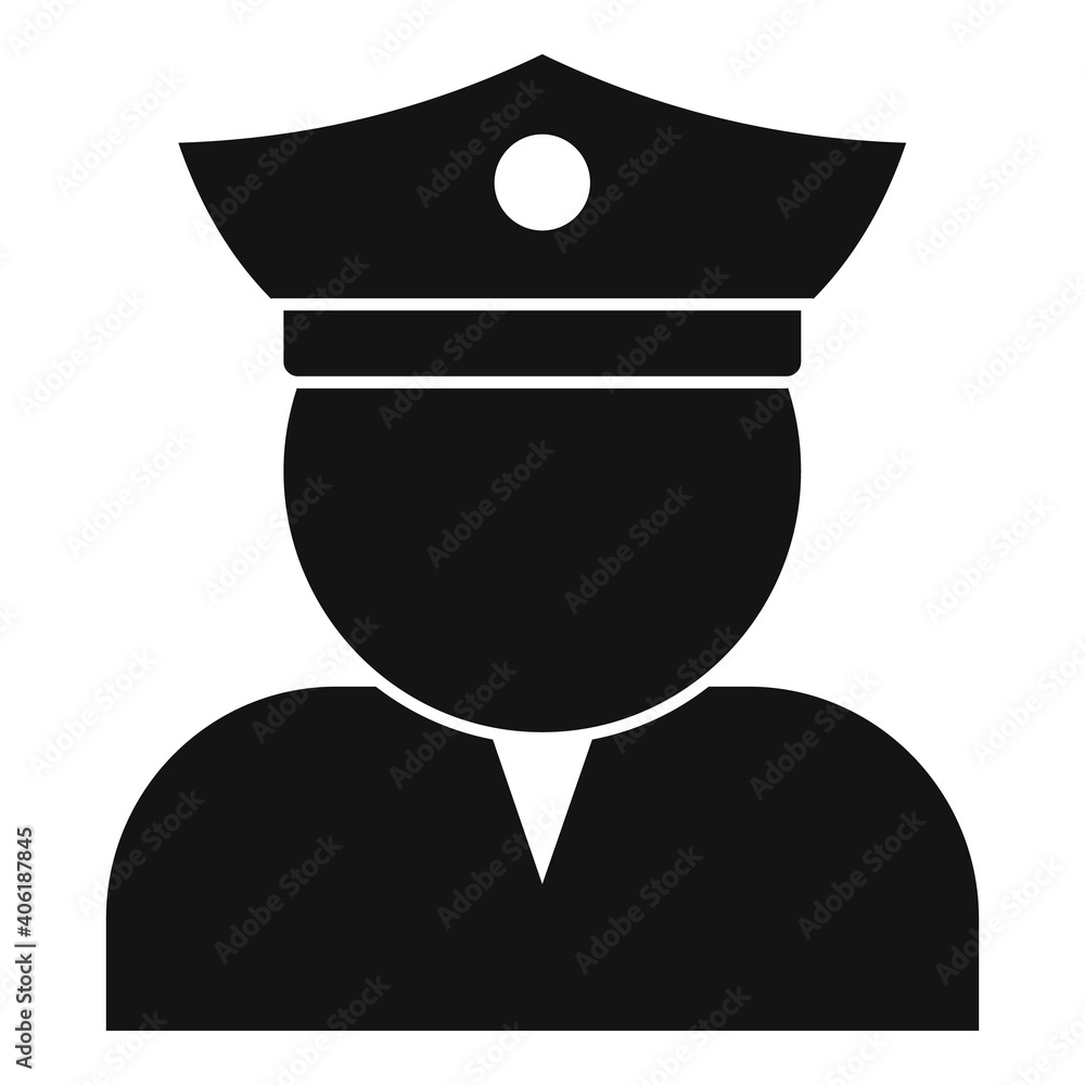 Poster guard man icon. simple illustration of guard man vector icon for web design isolated on white backgr