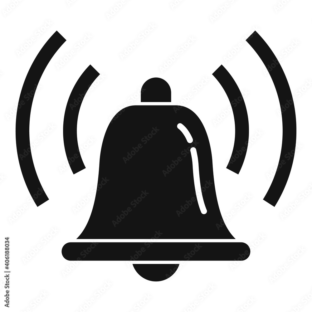 Poster bell security icon. simple illustration of bell security vector icon for web design isolated on whit