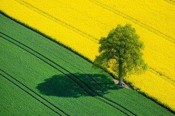 Raps und Eiche aus der Luft