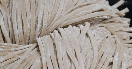 Raw of traditional japanese soba