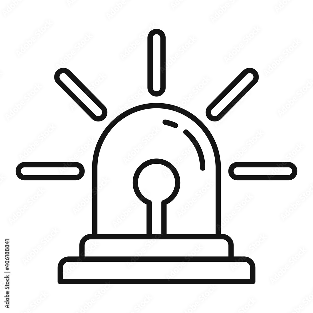 Poster guard flash light icon. outline guard flash light vector icon for web design isolated on white backg