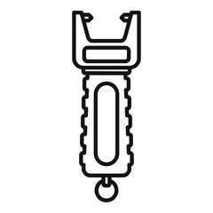 Electro shocker icon. Outline electro shocker vector icon for web design isolated on white background