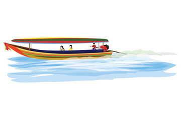 boat for transportation vector design