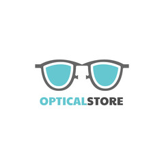 optical store logo design vector illustration