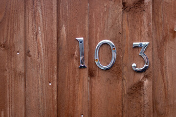 House door number 103