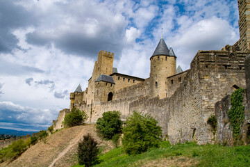 Fototapeta na wymiar Ciudadela medieval, Carcasona, Francia.