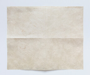 Sheet of old paper folded, texture background