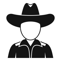 Cowboy icon. Simple illustration of cowboy vector icon for web design isolated on white background