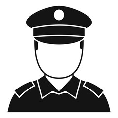 Policeman cop icon. Simple illustration of policeman cop vector icon for web design isolated on white background
