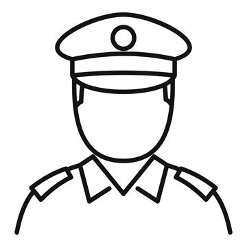 recommend clip art: Policeman cop icon. Outline policeman cop vector icon for web design isolated on white background