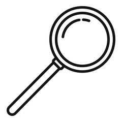 Policeman magnifier icon. Outline policeman magnifier vector icon for web design isolated on white background