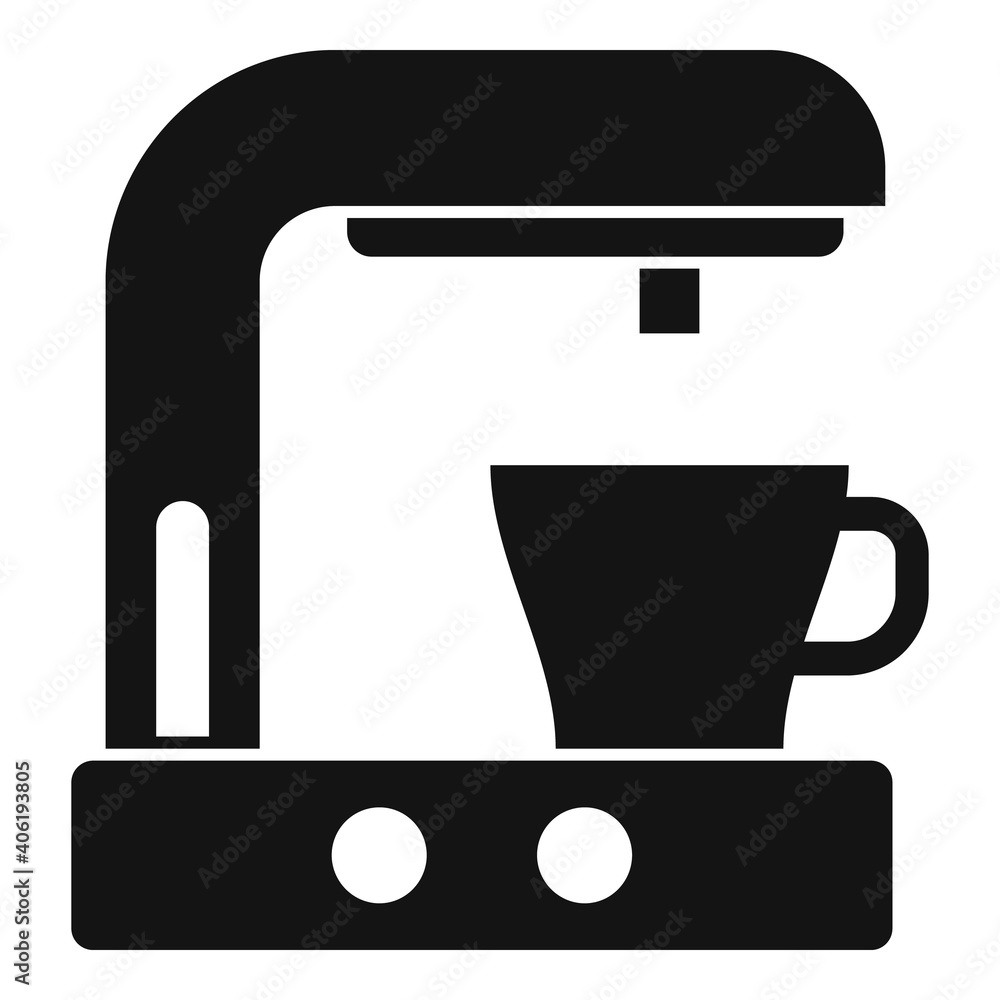 Poster coffee machine icon. simple illustration of coffee machine vector icon for web design isolated on wh