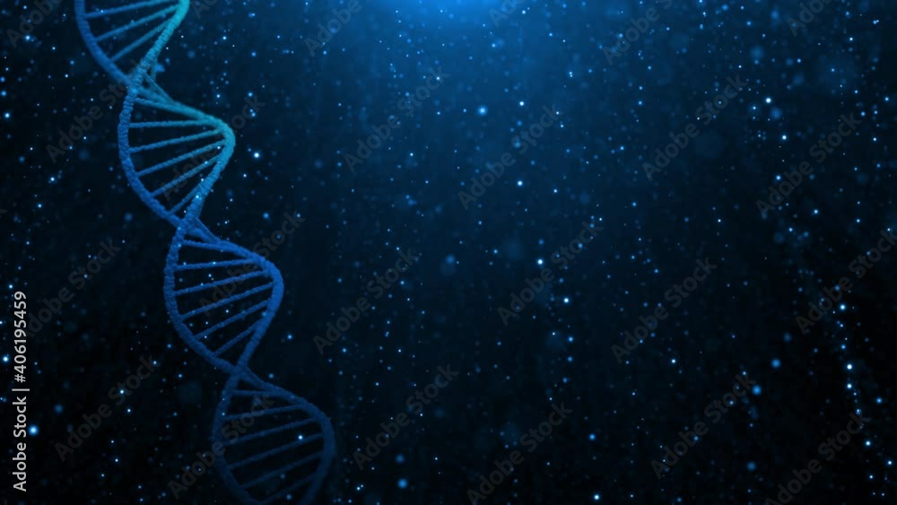 Aufkleber abstract dna structure rotation. artistic 3d helix chain animation. abstract rotating of a deoxyribo