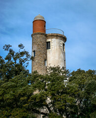 Vendée, France; January 15, 2021: The tower plantier à l'ance rouge, on the island of Noirmoutier.