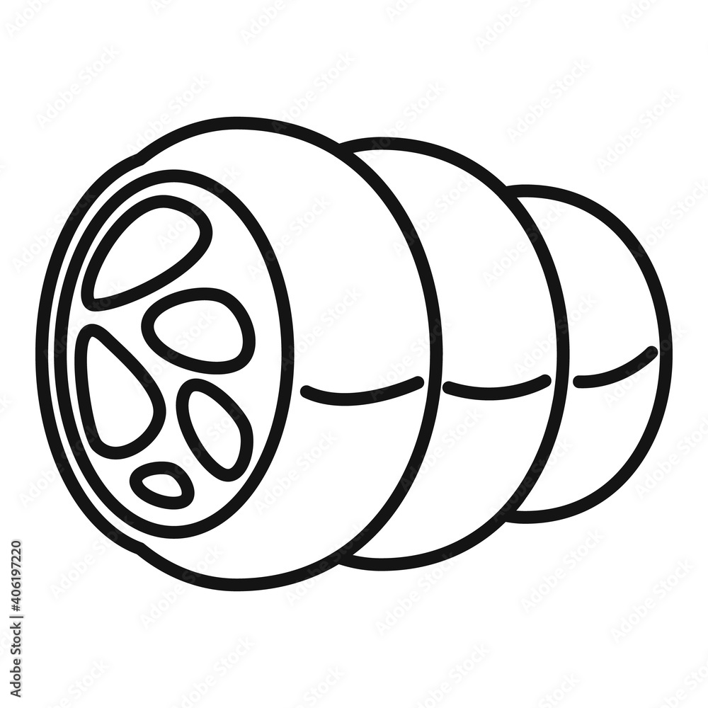 Poster meat icon. outline meat vector icon for web design isolated on white background