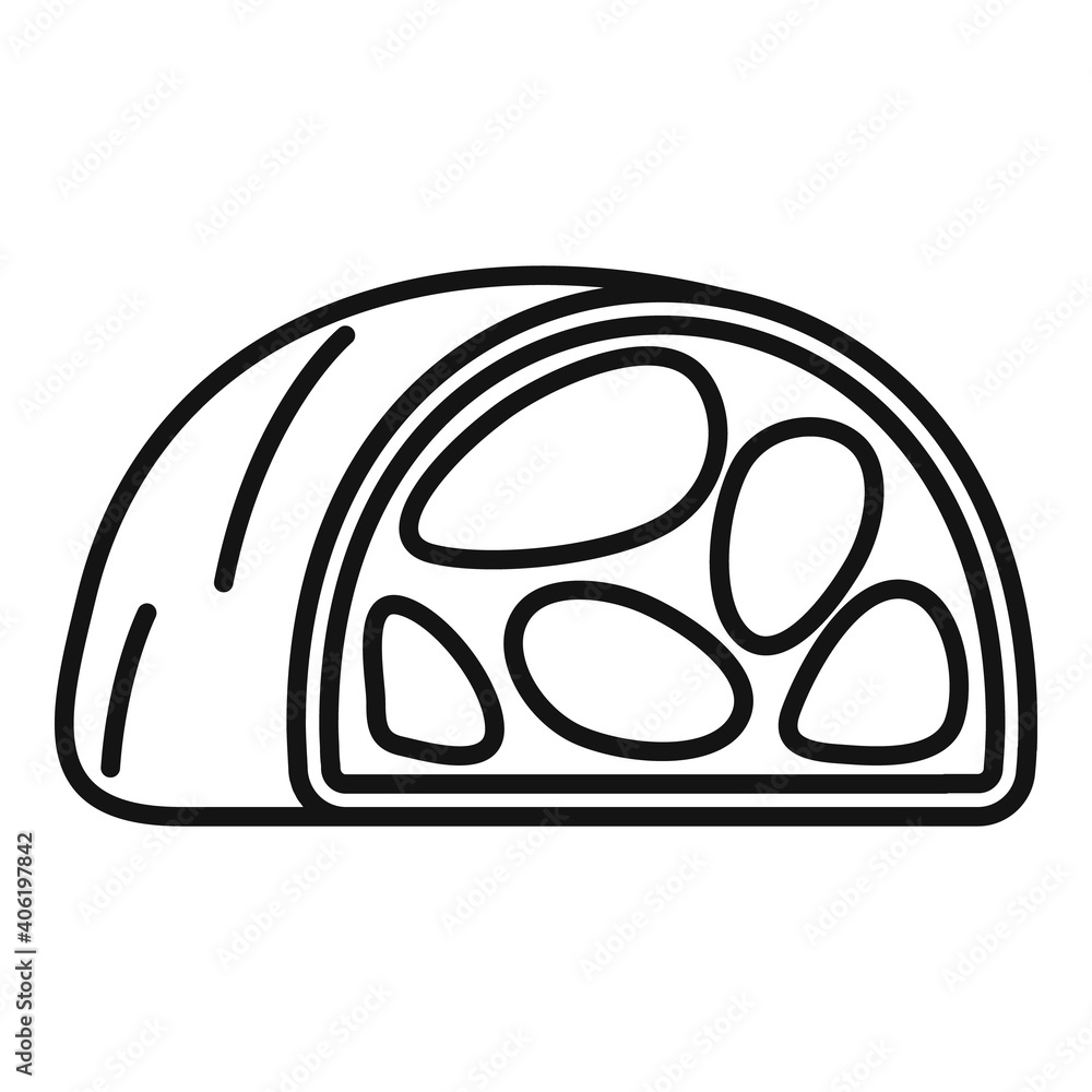 Poster bacon meat icon. outline bacon meat vector icon for web design isolated on white background