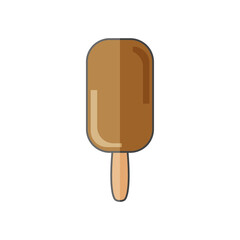 Vector icon ice cream. Ice cream illustration on cartoon style on white isolated background.