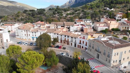Aerial view of Benialí village in Alicante, Spain