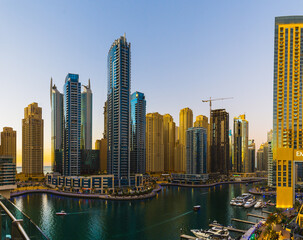 Fototapeta premium Vibrant Colors of Dubai Marina.