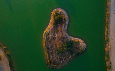 Drone Shot of an islet.