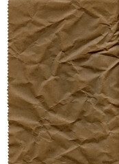 background craft crumpled paper with rough edge