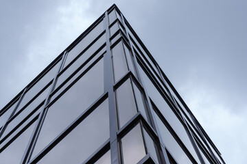 Obraz premium The building of the financial center against the sky.